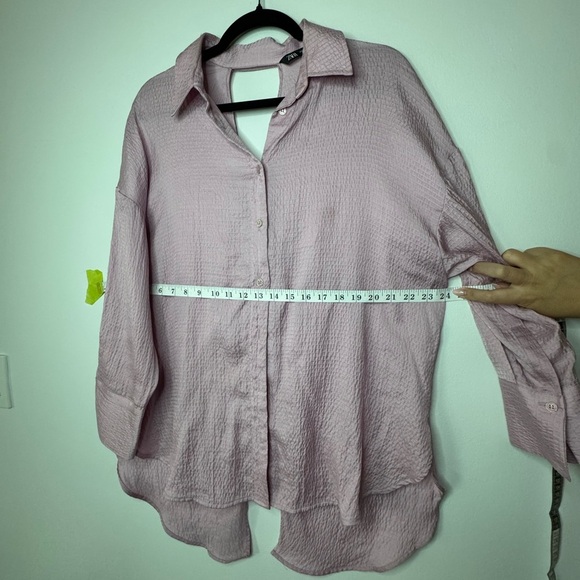 ZARA Pink Open-Back with K not Detail Flowy Top – Size Small - Picture 5 of 9